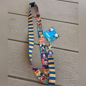 New DISNEY Character CAMPING Lanyard Mickey Donald Pluto Goofy